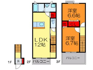 メゾン花園Ⅱの物件間取画像